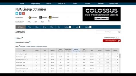 nba lineup generator|nba lineup builder.